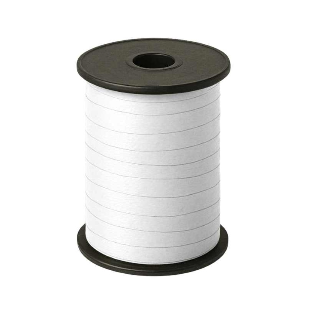 Paperlook krullint – 10 mm x 250 meter – wit