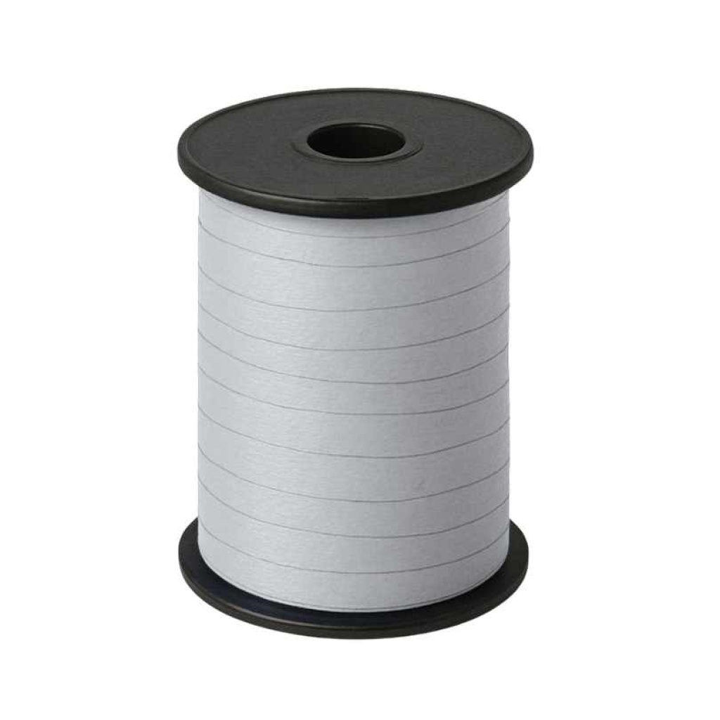Paperlook krullint – 10 mm x 250 meter – zilver