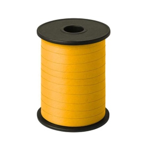 Paperlook krullint – 10 mm x 250 meter – geel