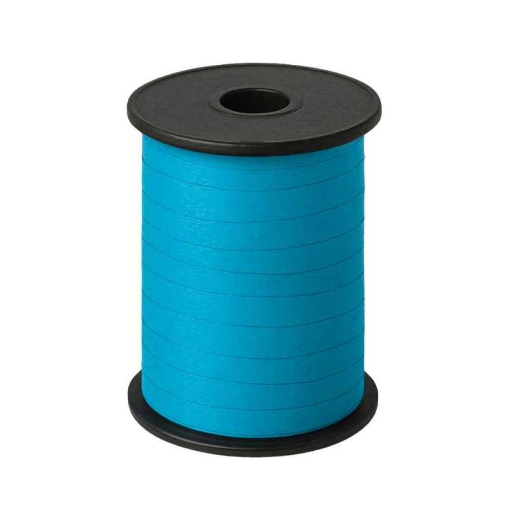 Paperlook krullint – 10 mm x 250 meter – blauw