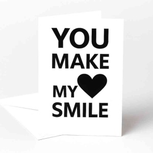 Wenskaart "You Make My Heart Smile" – 120 x 170 mm – Met Envelop