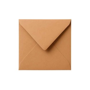 Enveloppen – bruin kraft -  14×14 cm - 10 stuks