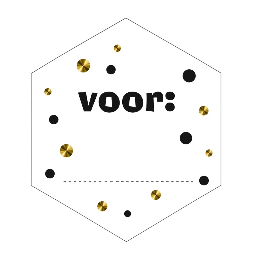 Stickers – Voor..... – 39 x 41mm – 250 Stuks – Sluitzegel – Voor Cadeaus en Verpakkingen