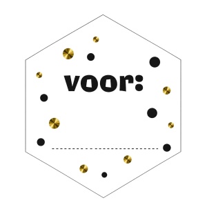 Stickers – Voor..... – 39 x 41mm – 250 Stuks – Sluitzegel – Voor Cadeaus en Verpakkingen