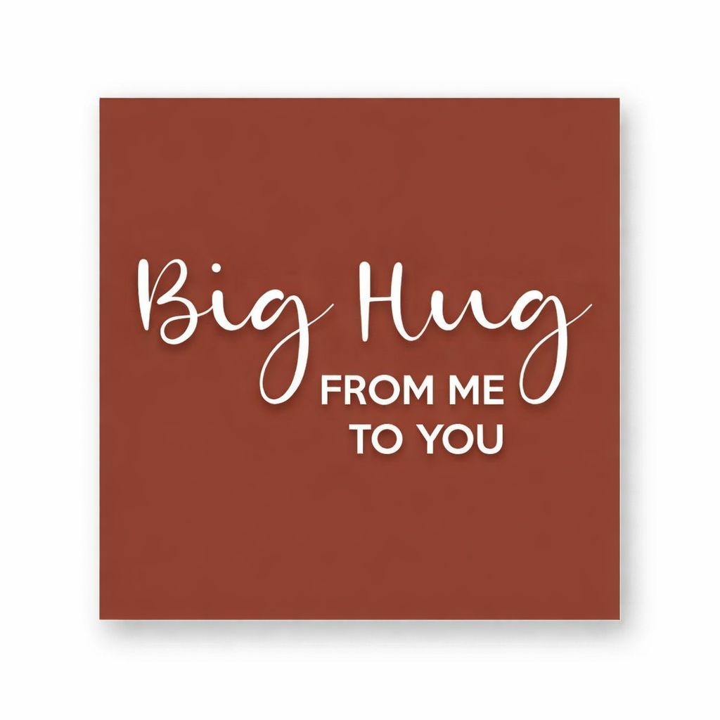 Wenskaart – “Big hug” –  Inclusief Envelop