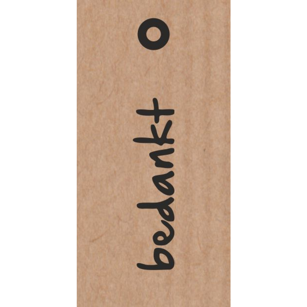 Cadeaukaartje – mini-kaartje op kraft - Bedankt