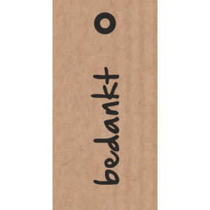 Cadeaukaartje – mini-kaartje op kraft - Bedankt