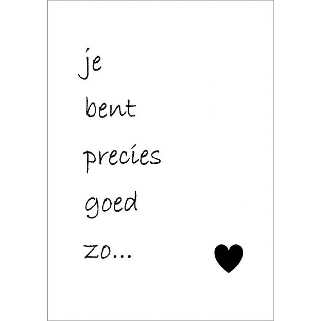 Decoplaatje – je bent precies goed zo – met houder