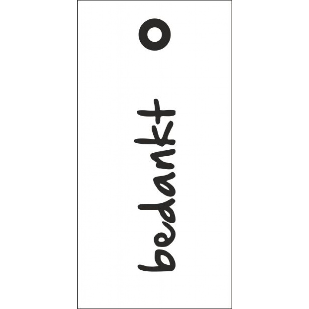 Cadeaukaartje - mini-kaartje - Bedankt