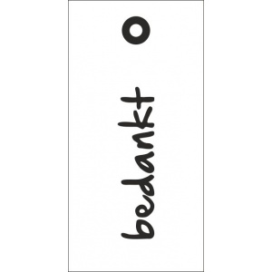 Cadeaukaartje - mini-kaartje - Bedankt