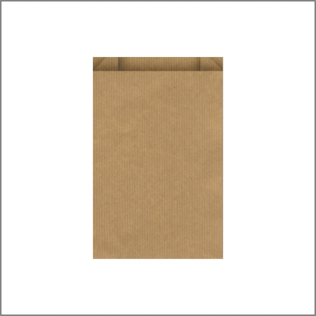 Vlak zakje kraft – bruin 7 x 13 cm – 1000 stuks