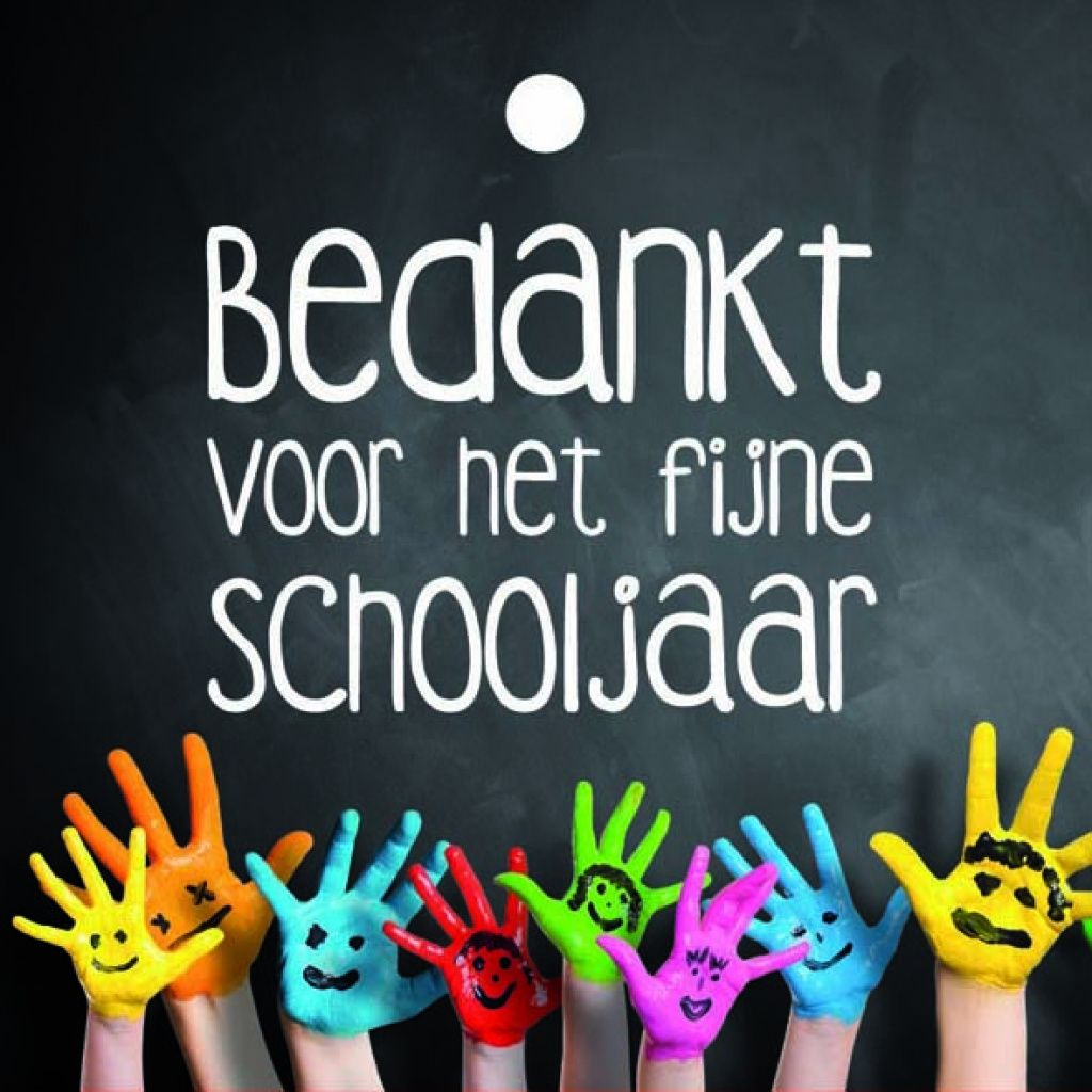 Cadeaukaartje – Bedankt voor het fijne schooljaar(handjes)