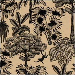 Papierrol – Graspapier – Tropical print – 50cm x 100m