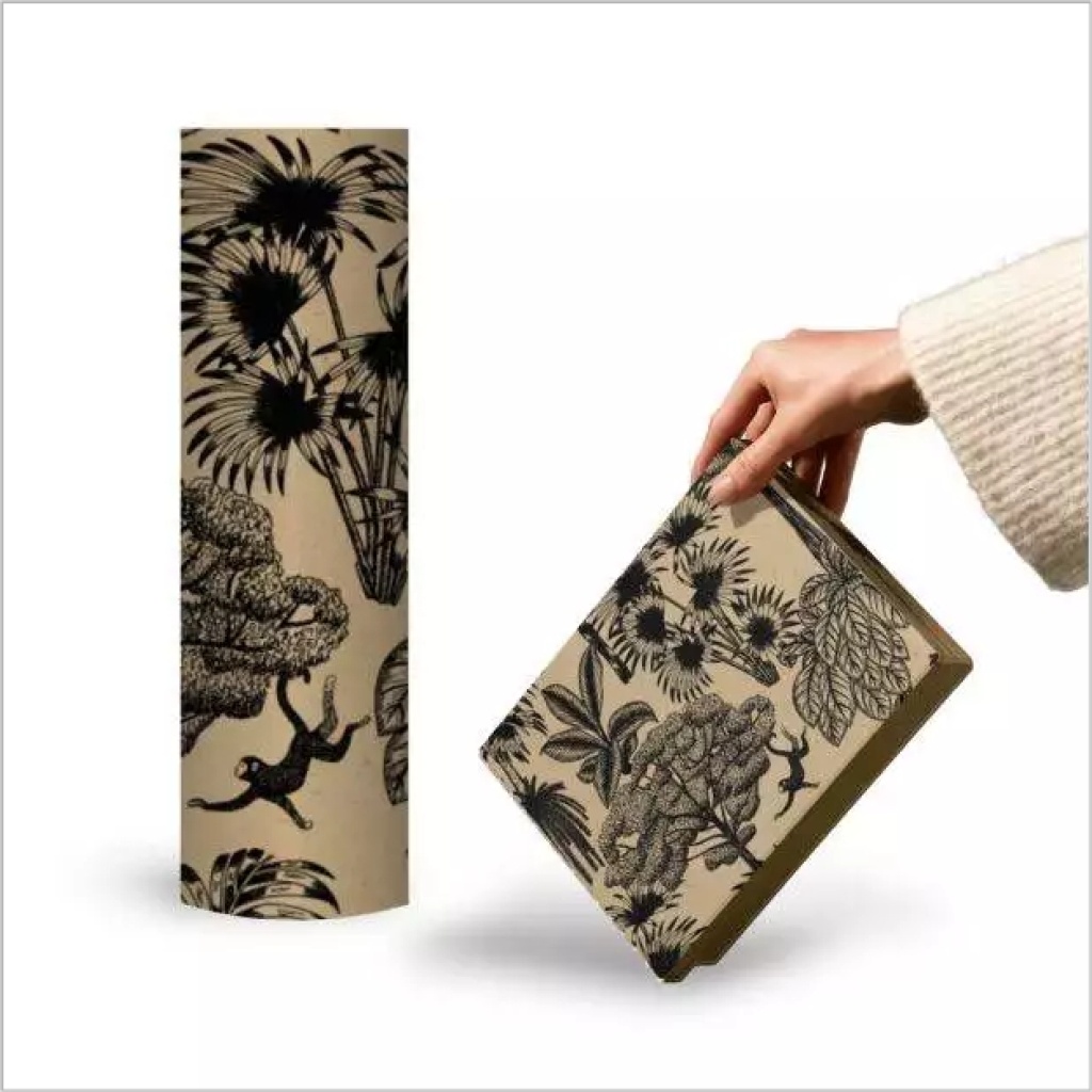 Papierrol – Graspapier – Tropical print – 50cm x 100m