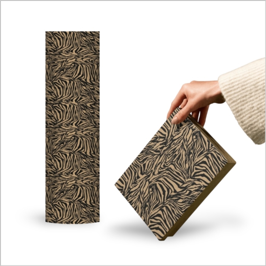 Papierrol – Kraft – Zebra print – 50cm x 150m