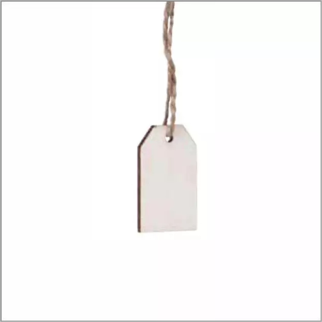 houten labels - 25 x 40mm - 24 stuks