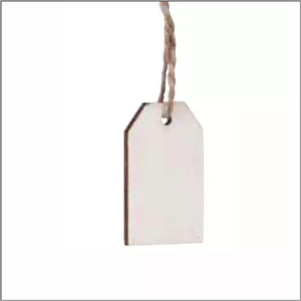 houten labels - 30 x 50mm - 24 stuks