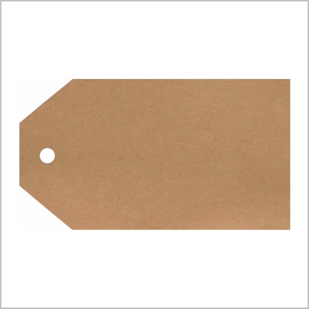 Kraftlabel  - product label - 250 stuks - 90 x 50 mm