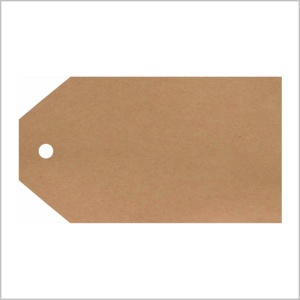 Kraftlabel  - product label - 250 stuks - 90 x 50 mm