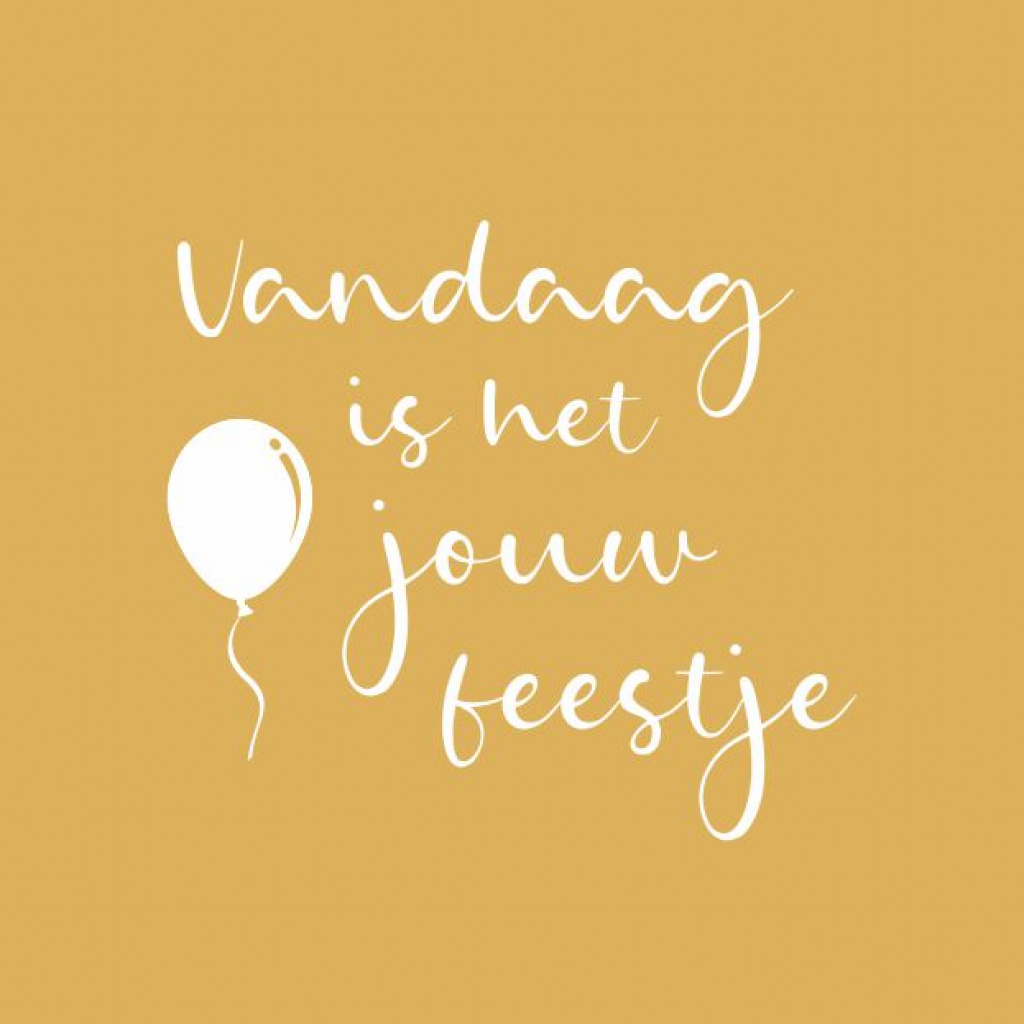Wenskaart “Jouw Feestje” – 150 x 150 mm – Inclusief Envelop