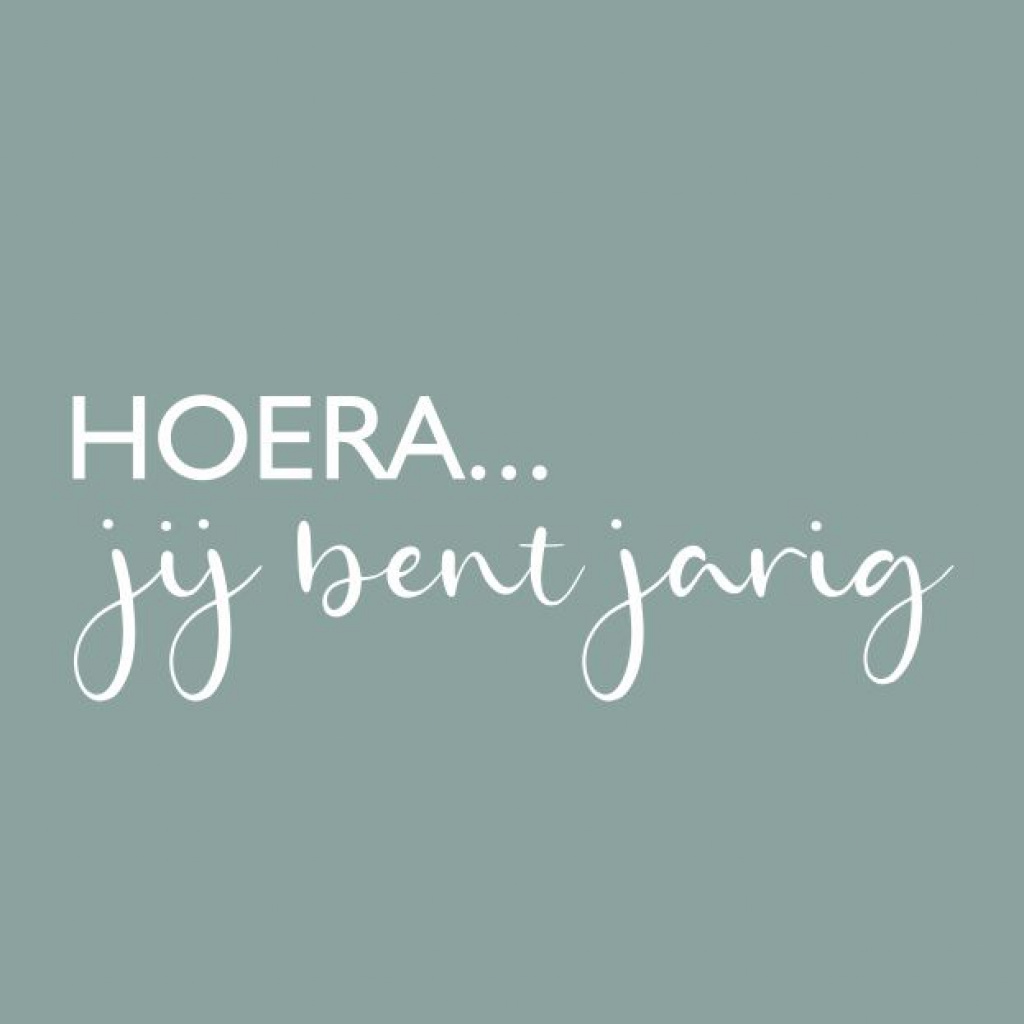 Wenskaart “Jij Bent Jarig” – 150 x 150 mm – Inclusief Envelop
