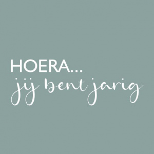 Wenskaart “Jij Bent Jarig” – 150 x 150 mm – Inclusief Envelop