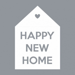 Wenskaart “New Home” – 150 x 150 mm – Inclusief Envelop
