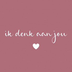 Wenskaart “Ik denk aan jou” – 150 x 150 mm – Inclusief Envelop