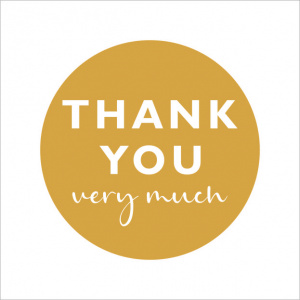 Wenskaart “Thankyou” – 150 x 150 mm – Inclusief Envelop