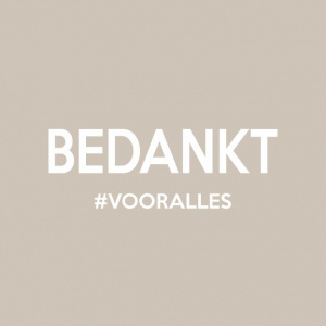 Wenskaart “Bedankt” – 150 x 150 mm – Inclusief Envelop