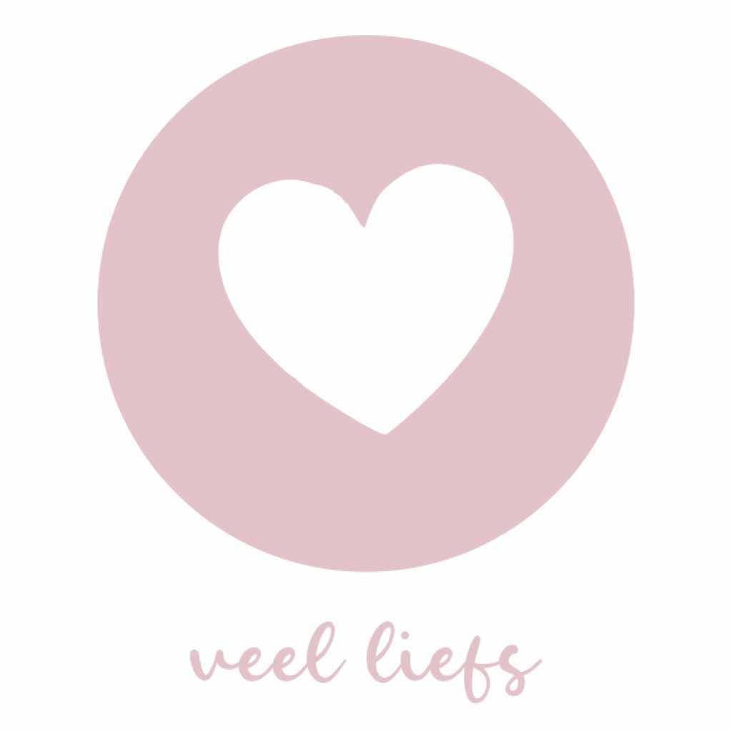 Wenskaart “Veel liefs” – 150 x 150 mm – Inclusief Envelop