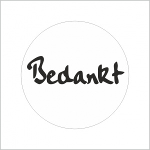 Wens etiketten – Bedankt