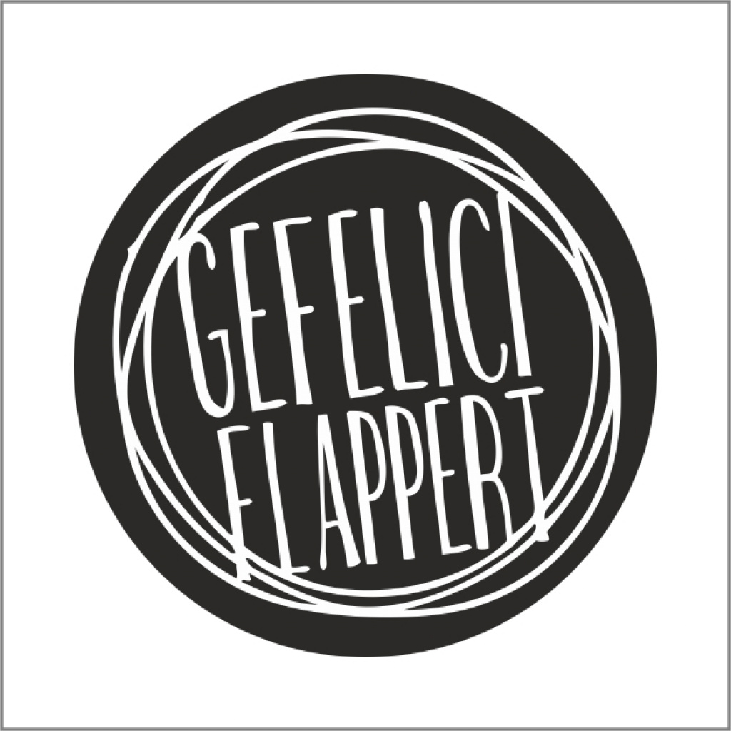 Wensetiketten – Gefeliciflappert – zwart/wit – rond 47 mm – 500 stuks