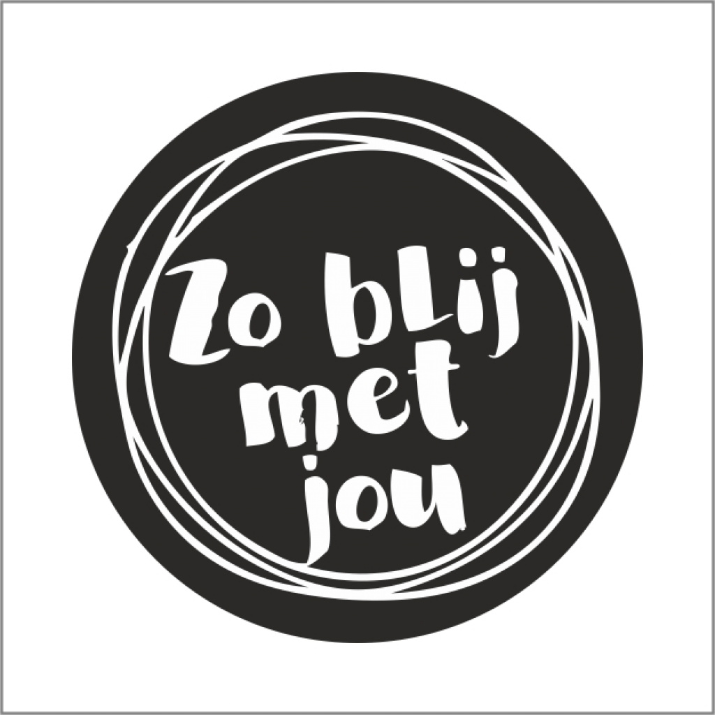 Stickers - Zo Blij met Jou - 500 Stuks - Etiketten - Sluitzegel - Liefdevolle Cadeaustickers