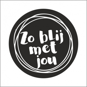 Stickers - Zo Blij met Jou - 500 Stuks - Etiketten - Sluitzegel - Liefdevolle Cadeaustickers