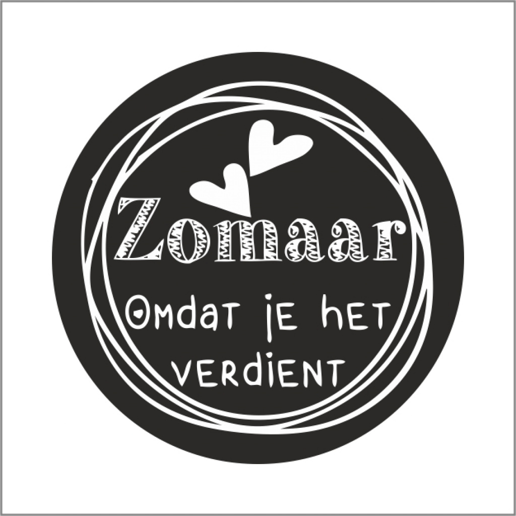 Stickers - Zomaar Omdat Je Het Verdient - 500 Stuks - Etiketten - Sluitzegel - Cadeaustickers Voor Iedere Gelegenheid