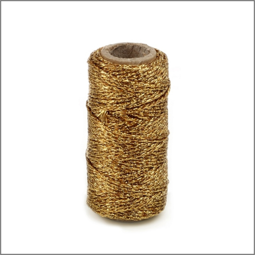 Flashy cord – goud - 25 meter