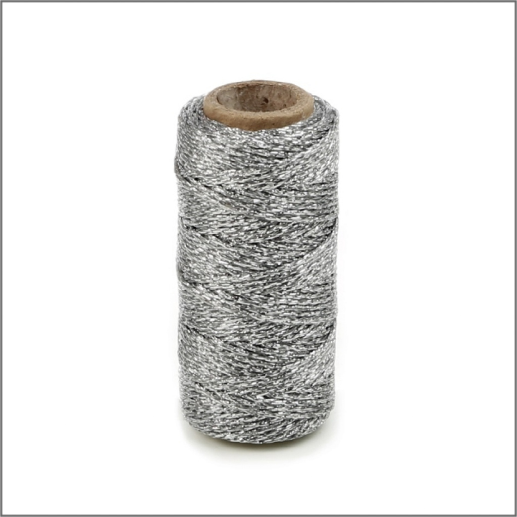 Flashy cord – zilver - 25 meter