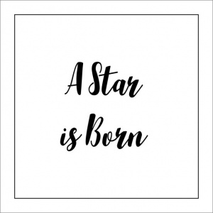 Decoplaatje – a star is born – met houder