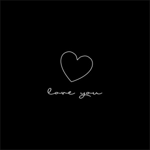 Decoplaatje – love – met houder