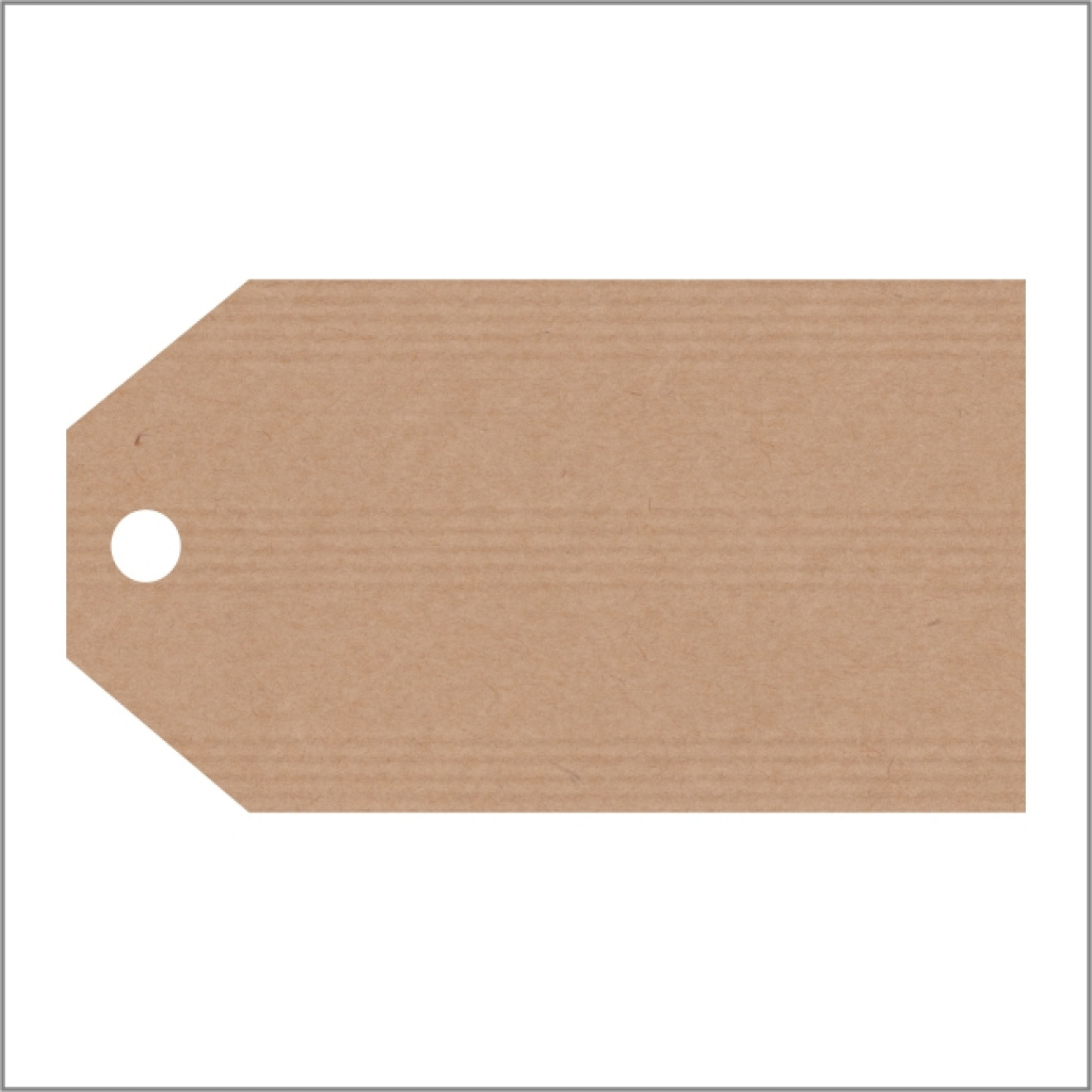 Kraft label groot - 90 x 50 mm