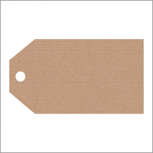 Kraft label groot - 90 x 50 mm