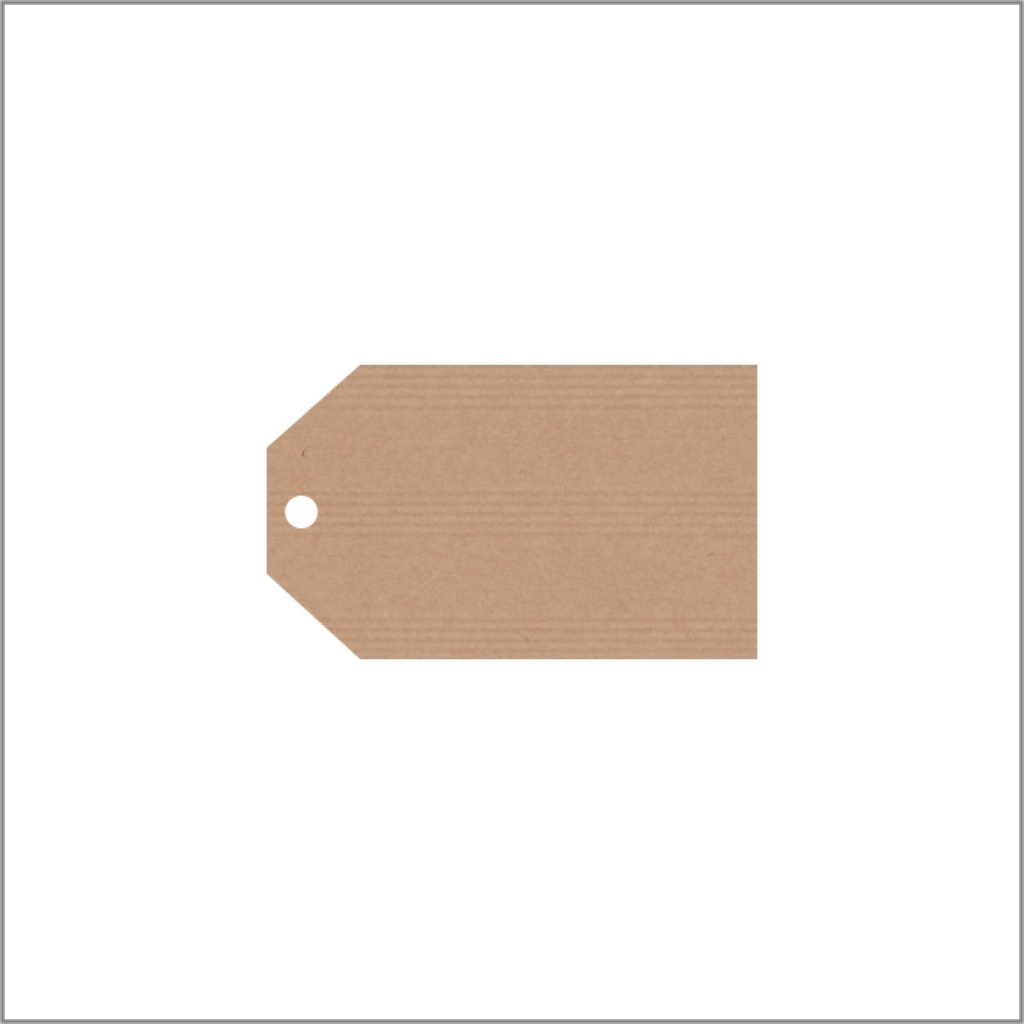 Kraft label klein - 50 x 25 mm