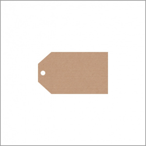 Kraft label klein - 50 x 25 mm