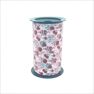 Krullint – tattoo – roze-rood – 10mm x 50m