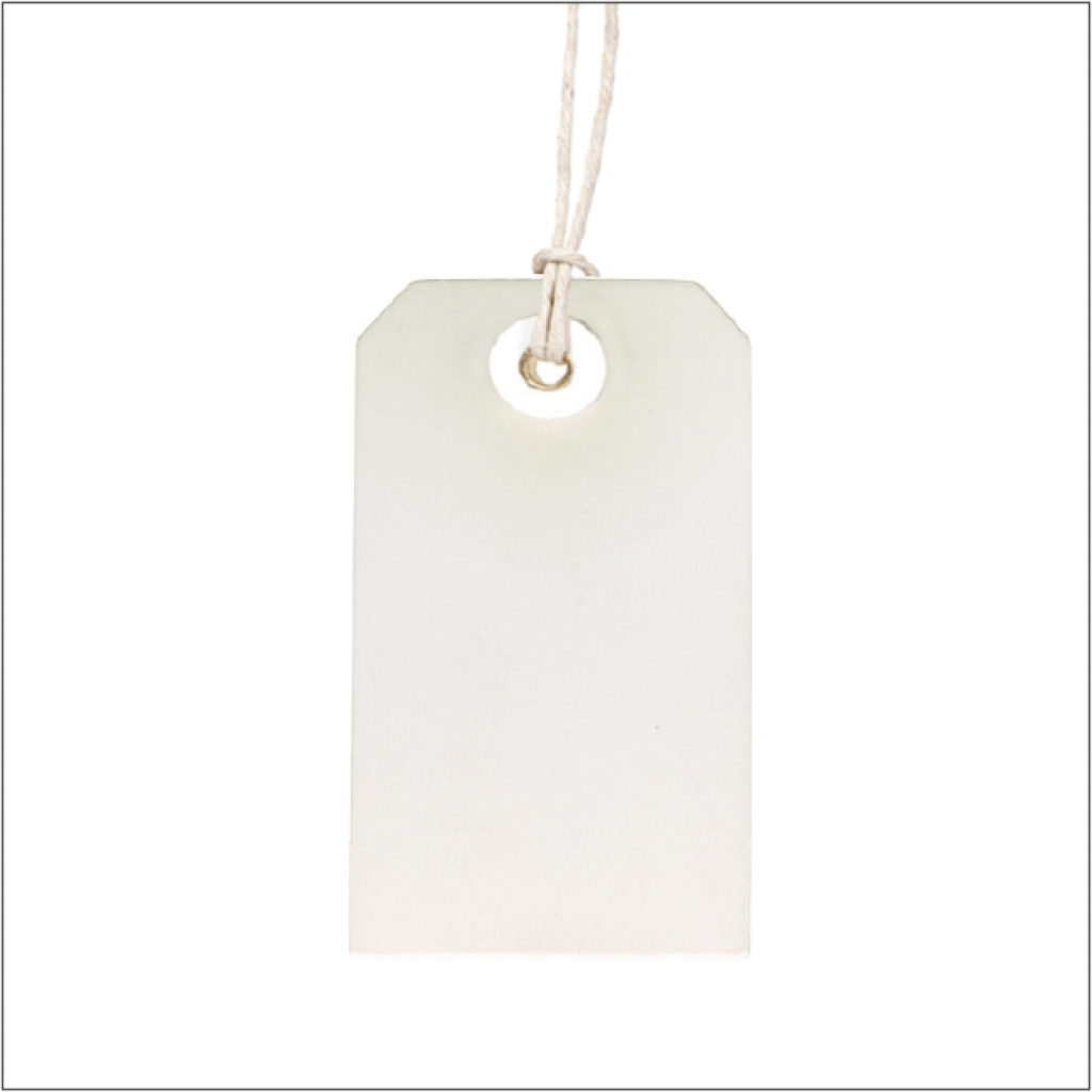Label met touw – Wit - 48 stuks