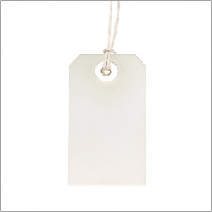 Label met touw – Wit - 48 stuks