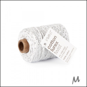 Lurex-koord – wit - 50 meter
