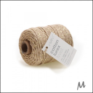 Lurex-koord – taupe - 50 meter