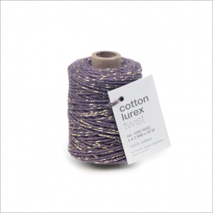 Lurex-koord – aubergine - 50 meter